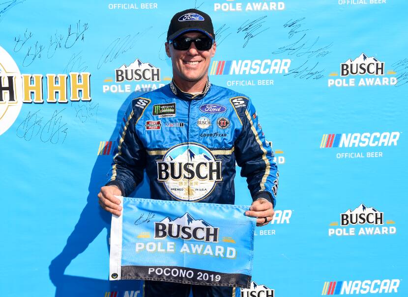 Stewart-Haas Racing's Kevin Harvick sat on the pole in NASCAR Cup action Sunday in Pocono, Penn. Stewart-Haas Racing's Kevin Harvick sat on the pole in NASCAR Cup action Sunday in Pocono, Penn.